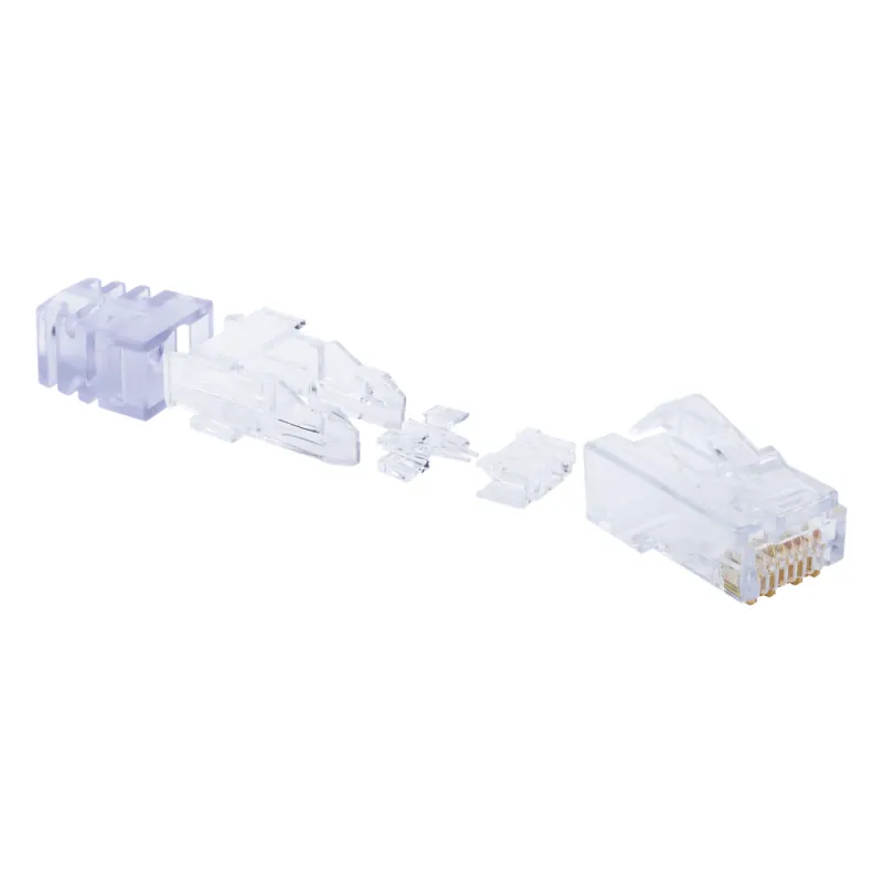 Plug RJ45 Cat6 de 5 Piezas, Para Cable UTP de Calibre 23-24 AWG, Chapado en Oro de 50 Micras, Paquete de 100 Piezas