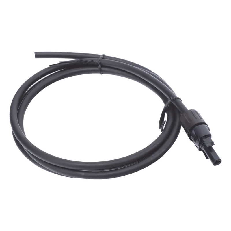 Cable Fotovoltaico 1.5 m, Negro, Calibre 10 AWG con Terminal MC4-H en un Extremo