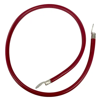 Cable para Baterías 1 m, Rojo, Calibre 2 AWG con Terminales de Ojo en Ambos Extremos