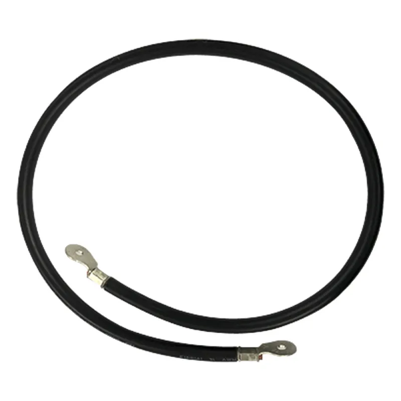 Cable para Baterías, 1 m, Negro, Calibre 2 AWG con Terminales de Ojo en Ambos Extremos
