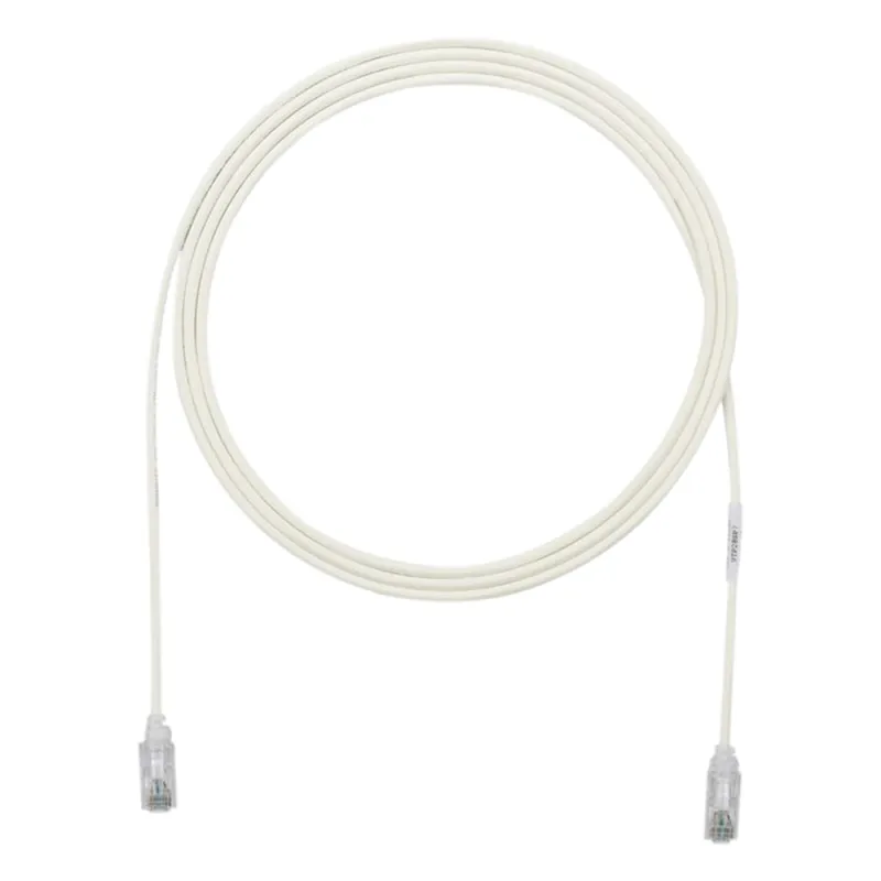 Cable de Parcheo TX6, UTP Cat6, Diámetro Reducido (28AWG), Color Gris, 2.13 Metros (7 Pies)