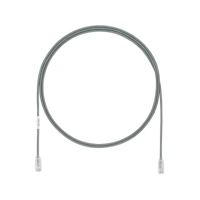 Cable de Parcheo TX6, UTP Cat6, Diámetro Reducido (28AWG), Color Gris, 3.05 Metros (10 Pies)