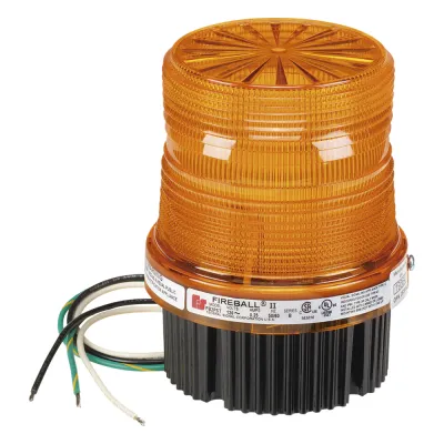 Luz de advertencia estroboscópica Fireball®, Listado por UL y cUL, 120 VCA, color ámbar