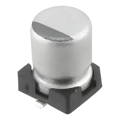 Capacitor Electrolítico de Aluminio de 1uF, 50V, 20% tipo SMD.