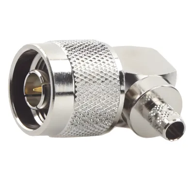 Conector N Macho en A/R de Anillo Plegable para Cables RG-8/X, LMR-240, Níquel/ Oro/ Teflón.