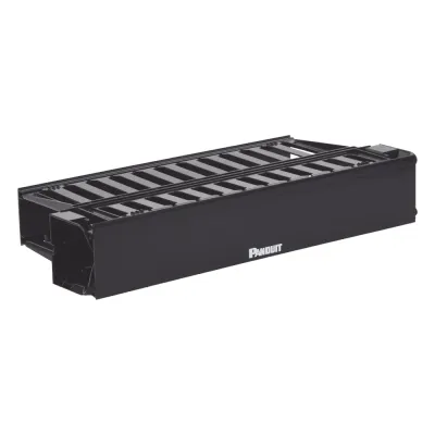 Organizador de Cables Horizontal PatchLink, Doble (Frontal y Posterior), Con Tapa Extendida, Para Rack de 19in, 2UR