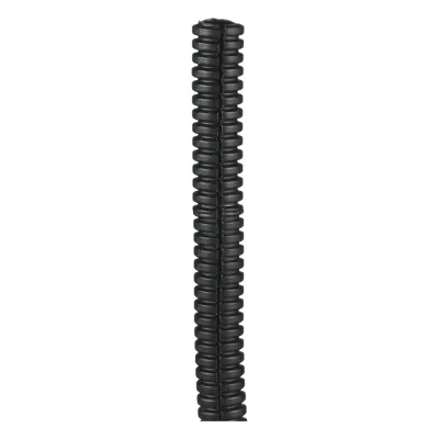 Tubo Corrugado Abierto para Protección de Cables, .50in (12.7 mm) de Diámetro, 30.5 m de Largo, Color Negro