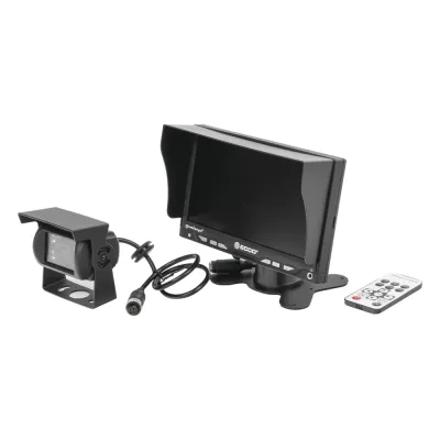 Camara de Reversa Alambrica y Monitor para Vehiculos de Trabajo y Montacargas