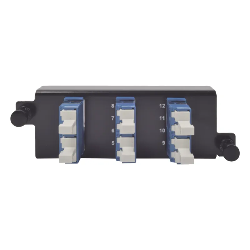 Placa Acopladora de Fibra Óptica Plug and Play, Con 6 Conectores LC Duplex (12 Fibras), Para Fibra Monomodo, Azul