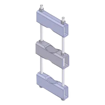 Herraje Sencillo de Montaje para Antena o Mástil con diámetros de 5 pulg. (8.89-14.13 cm.).
