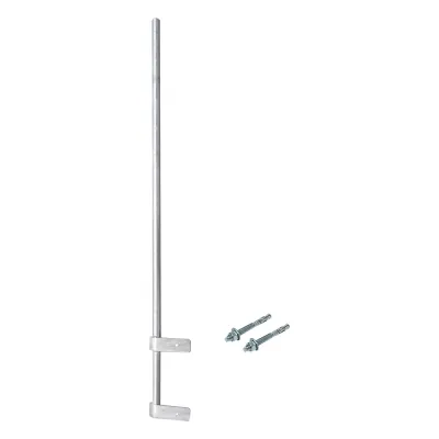 Mástil Liviano de Pared de 1.5 m (Diam. 1-1/4") con Cejas de Fijación Soldadas, ¡No se gira! Incluye Taquetes para instalación.