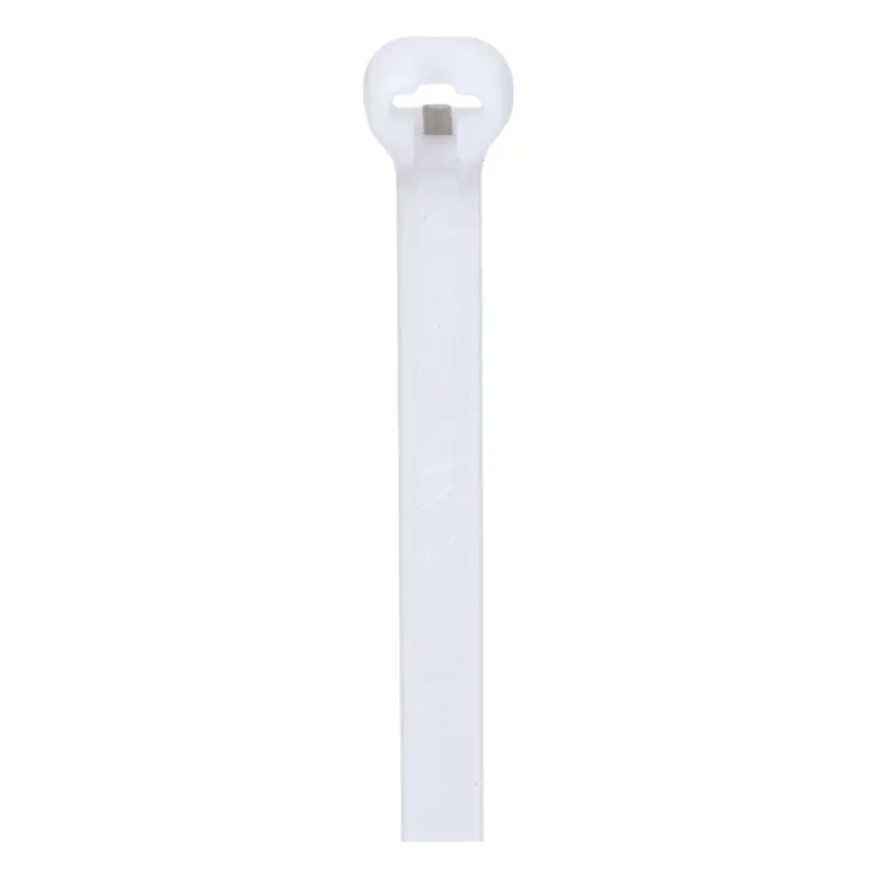 Cincho de Nylon 6.6 Dome-Top® Con Lengüeta de Bloqueo de Acero Inoxidable, 305 mm largo x 4.7mm ancho, Color Natural, Paquete de 100pz