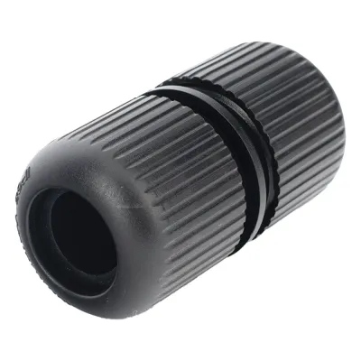 Protector para Exterior IP68 / Adaptador para el Conector Tipo Plug (12 Vcc) en Cámaras Epcom / Color Negro / Hikvision / Hilook