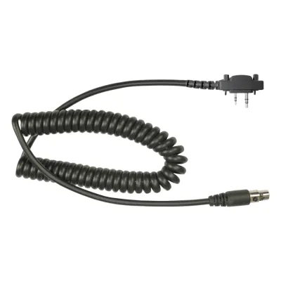 Cable resistente al fuego (UL-914), para auricular HDS-EMB con atenuación de ruido para radios Icom IC-2000/3003/3013/3021/3103/4003/4013/4021/4031/4103/4210/4230, IC-F14, IC-F1000/2000/S/T