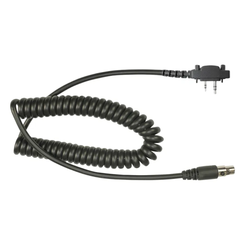 Cable resistente al fuego (UL-914), para auricular HDS-EMB con atenuación de ruido para radios Icom IC-2000/3003/3013/3021/3103/4003/4013/4021/4031/4103/4210/4230, IC-F14, IC-F1000/2000/S/T
