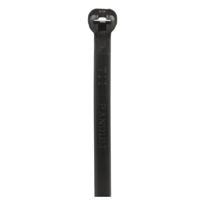 Cincho de Nylon 6.6 Dome-Top®, Con Lengüeta de Bloqueo de Acero Inoxidable, 203 mm largo x 4.7mm ancho, Color Negro, Exterior Resistente a Rayos UV, Paquete de 1000pz
