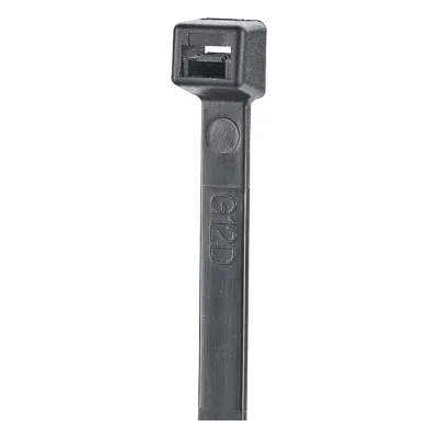 Cincho de Nylon 6.6 StrongHold™, 160mm largo x 2.5mm ancho, Color Negro, Exterior Resistente a Rayos UV, Paquete de 100pz