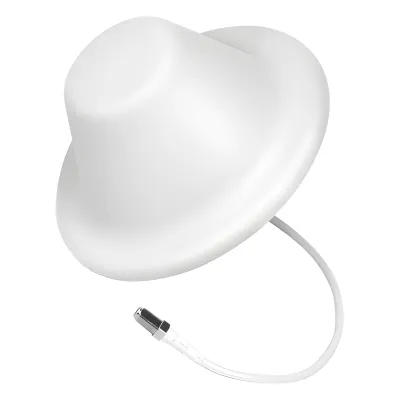 Antena Tipo Domo| 698-960/1710-2700 MHz, 2/4 dB | 75 Ohm, con conector F Hembra.