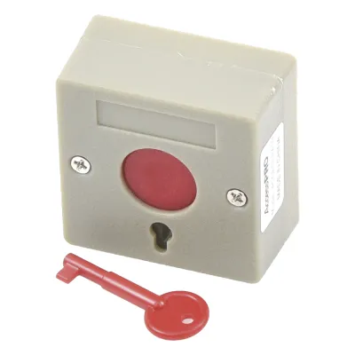 Botón de Pánico a Prueba de Fuego / Restablecimiento con Llave / Tamaño Compacto para Fácil Instalación