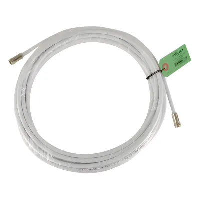 Jumper Coaxial RG-6 / 9.14 m (30 ft) / Conectores F Macho en Ambos Extremos / 75 Ohm / Color Blanco