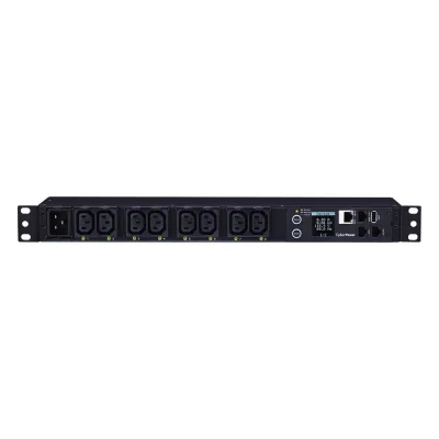 PDU Switchable y Monitoreable por Toma, para Distribución de Energía, Entrada 200-240 Vca NEMA L6-20P, Con 8 Salidas C13, Horizontal 19in, 2UR