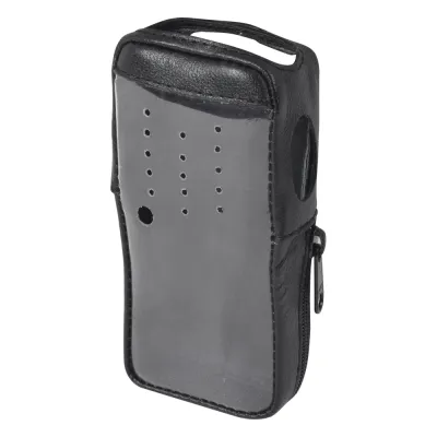 Funda para Radio Portátil / Piel Reforzada con Frente Transparente / Acceso Directo a PTT y Puerto de Accesorios / Para Kenwood TK-2000KV2 y TK-3000KV2