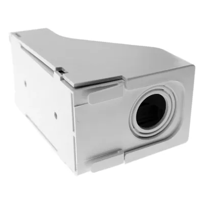 Accesorio Para Techo Falso/Entrada, Con Conexión Tubería 1/2 a 1 In, Compatible con Canaletas LD3, LD5 y LD10, Color Blanco Mate