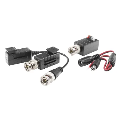 Kit de TRANSCEPTORES DE VIDEO DE LARGO ALCANCE / 320 Metros / Resolución 720P y 1080P / Cat 5e/6 / Compatible con cámaras HD-TVI/CVI/AHD/CVBS / Alimente solo el Receptor / Protección Interconstruida contra sobretensión.
