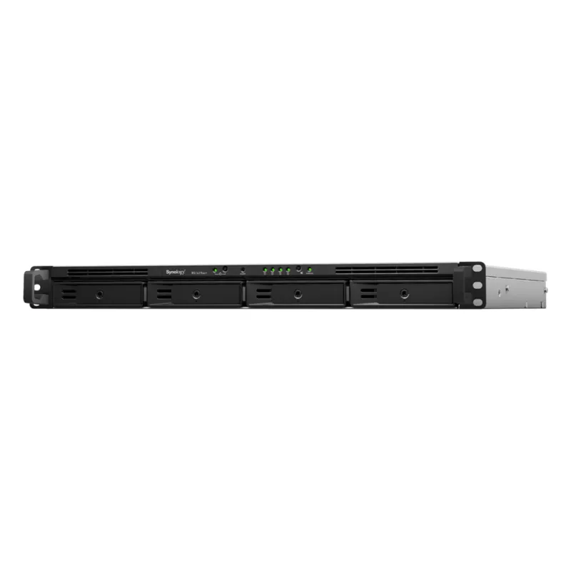 NAS RackStation RS1619xs+ | 4 Bahías | CPU Intel Xeon D-1527 Quad-Core | 8 GB DDR4 ECC (Ampliable a 64 GB) | 2 Ranuras M.2 NVMe/SATA | 4 Puertos LAN 1GbE | Soporte 10GbE Opcional | Escalable hasta 16 Bahías.