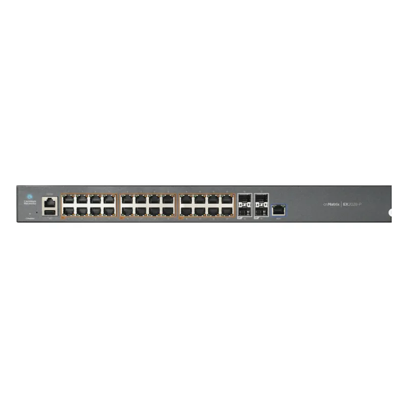 Switch cnMatrix EX2028-P capa 3 de 28 puertos (24 PoE Gigabit 802.3af/at, 4 SFP+) administración cnMaestro On-Premises (MX-EX2028PxA-U)