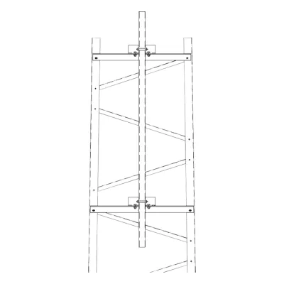 Brazo para Sección #2 Torre Titan con Herrajes y Mástil de 6' (1.8m).