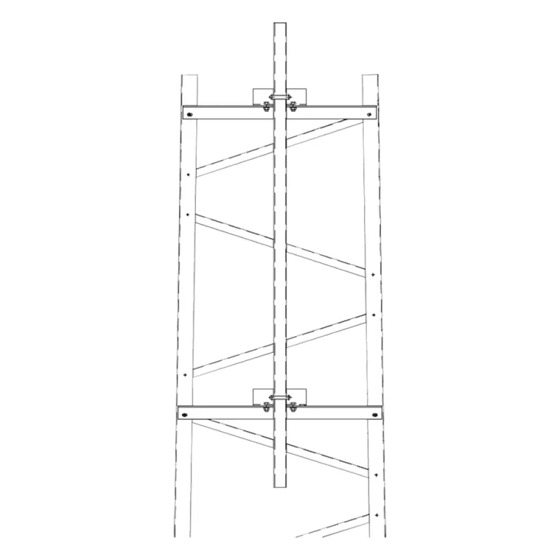 Brazo para Sección #3 Torre Titan con Herrajes y Mástil de 6' (1.8m).