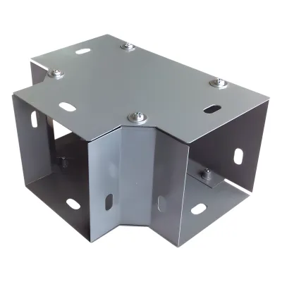 Derivación "T" horizontal 100 x 100 mm (3.94 x 3.94 pulg.), fabricado en lámina de acero al carbón