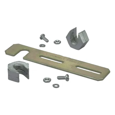Soporte de Montaje a Techo, para Canaletas FiberRunner 2X2 o 4X4, Uso con Varilla Roscada de 1/2", Color Negro