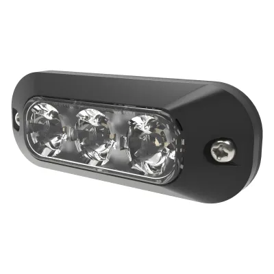 Luz Auxiliar de 3 LED, Ambar, Lente Transparente