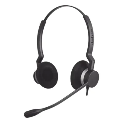 Diadema / Auricular Jabra Biz 2300 Duo / QD / Cable Reforzado / Brazo 360° / Contact Center (2309-820-105)