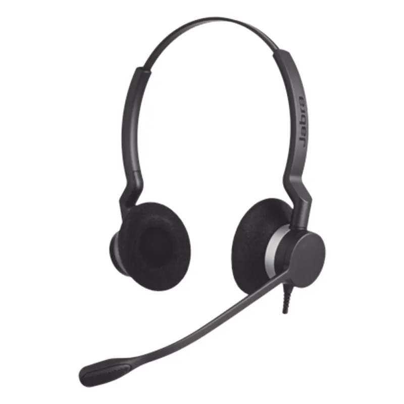 Diadema / Auricular Jabra Biz 2300 Duo / QD / Cable Reforzado / Brazo 360° / Contact Center (2309-820-105)