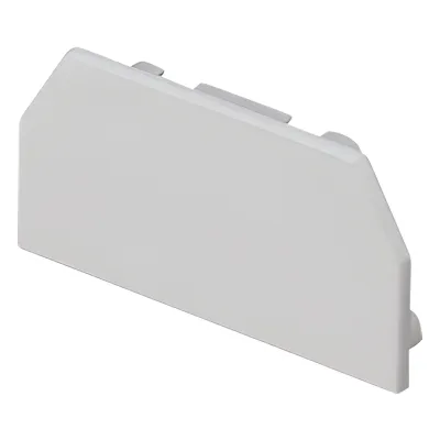 Tapa Final, para uso con canaleta T45, Material PVC Rígido, Color Blanco Mate