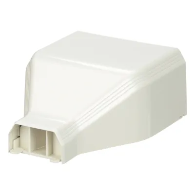 Conexión de tubería a canaleta T45, Salidas de 1/2", 3/4", 1" y 1 1/4", material ABS, Color Blanco Mate
