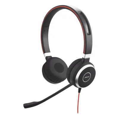 Diadema / Auricular Jabra Evolve 40 Duo / USB y 3.5mm / Cancelación de Ruido Pasiva / Indicador de Ocupado (6399-823-109)