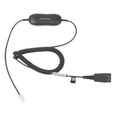 Jabra GN1200 cable enroscado con conexión QD y RJ-9 (88011-99)