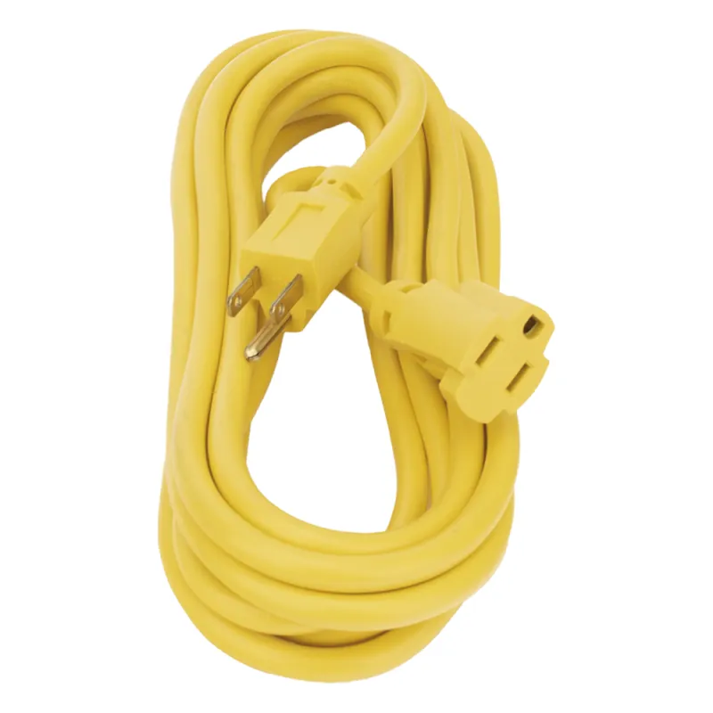 Extensión Eléctrica de Uso Rudo Aterrizada 5 metros /127 V CA 10 A Máximo / Color Amarillo.