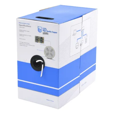 Bobina de Cable UTP Cat5e para Exterior en Color Blanco / 305 Metros (1000 Pies) / Certificada UL / Sin Blindaje