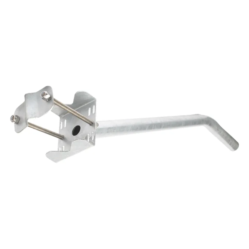 Brazo Galvanizado para Luminaria de 2" Diámetro con Abrazadera para Poste hasta 6" Diámetro.