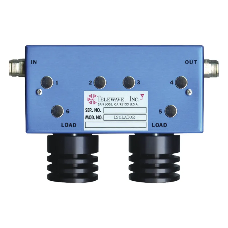 Aislador Doble para 400-512 MHz, 70 dB de Aislamiento, Ajustable en ± 5 MHz, 100 Watt, N Hembras.