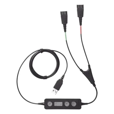 Jabra Link 265 USB/QD cable de entrenamiento, para conectar 2 diademas simultaneas con puerto USB (265-09)