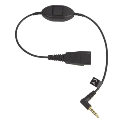 Jabra Cord QD a conector de 3.5 mm con Push-to-Talk para teléfonos celulares smartphones (8800-00-103)