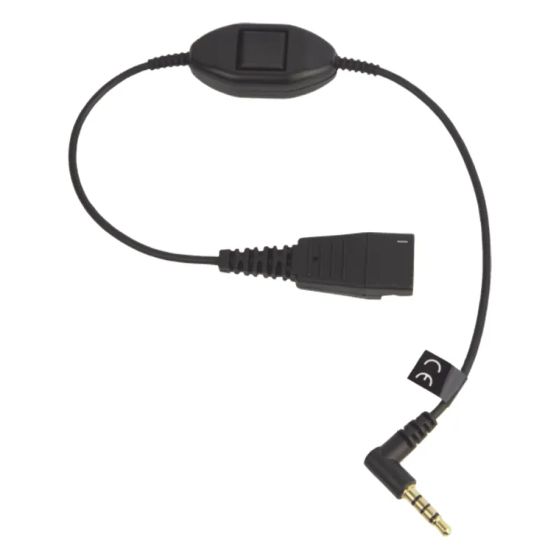 Jabra Cord QD a conector de 3.5 mm con Push-to-Talk para teléfonos celulares smartphones (8800-00-103)