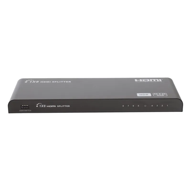 Splitter HDMI 4K de 1 Entrada a 8 Salidas (Simultaneas) | Soporta 4K×2K | Ajuste de resoluciones EDID | HDR | HDMI 2.0 | HDCP 2.2 | Permite mezclar pantallas en 4K y 1080P