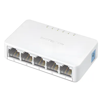Switch NO Administrable / Para escritorio / 5 puertos 10/100 Mbps / Diseño Compacto / Plug and Play
